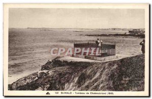 Saint Malo Old Postcard Chateau de Chateaubriand (writer poet)