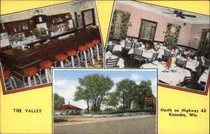 Kenosha WI The Valley Hwy 42 Multi-View Vintage Postcard