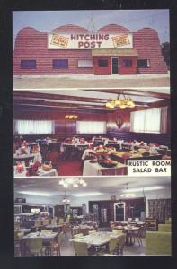 SULLIVAN MISSOURI ROUTE 66 HITCHING POST RESTAURANT MO. POSTCARD INTERIOR