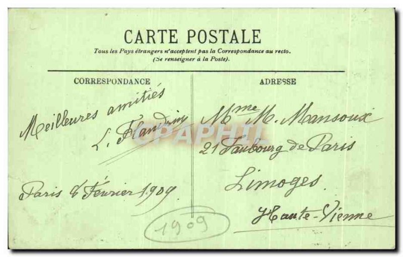 Old Postcard Paris Panorama of the military & # 39Ecole