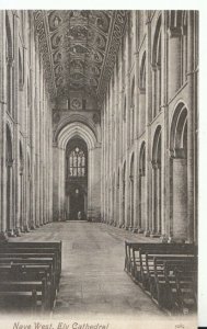 Cambridgeshire Postcard - Ely Cathedral Interior, Nave West Ref TZ1115