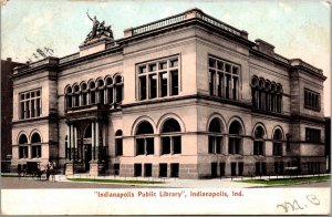 Postcard Indianapolis Public Library in Indianapolis, Indiana~93