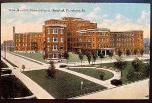 Vintage Postcard 1911 Western Pennsylvania Hospital, Sales Card, Pittsburg, PA