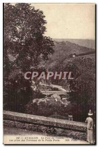 Avallon Old Postcard Bridge Cousin shooting Bellecour the little door