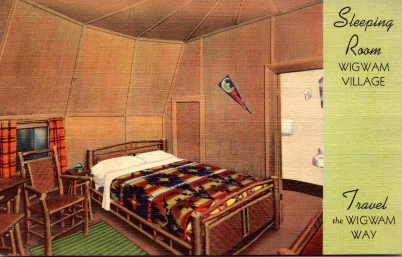 Kentucky Horse Cave Wigwam Village No 1 Sleeping Room Curteich