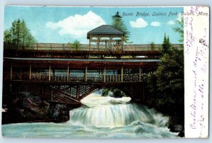 Duluth Minnesota MN Postcard Rustic Bridge Lesters Park c1907 Vintage Antique