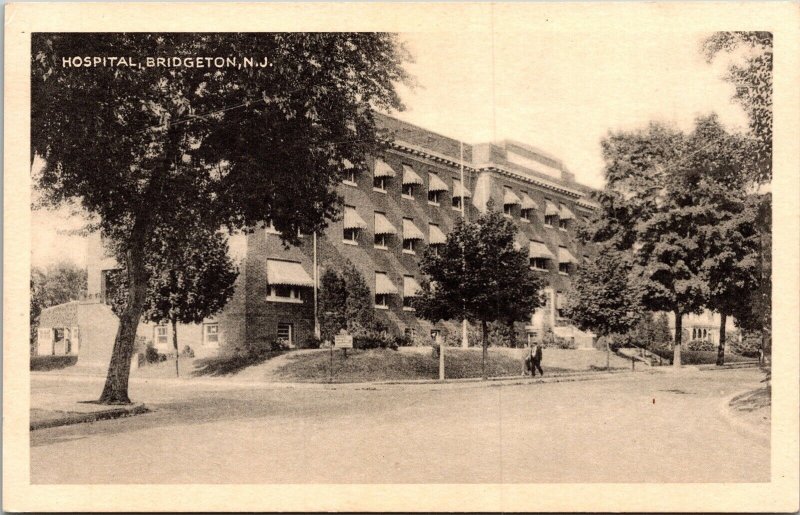 Hospital Bridgetown New Jersey NJ BW Antique Divided Back Postcard Unposted 