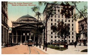 Canada  Montreal   Place de Armes Square and Bank of Montreal