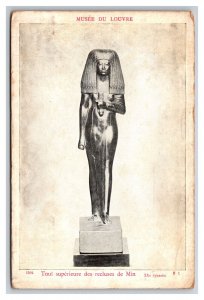 The Lady TOUÎ Egyptian Statuette in Wood Front & Back Lot of 2 DB Postcards P28