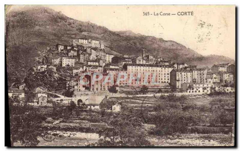 Old Postcard Corsica Corte Corsica