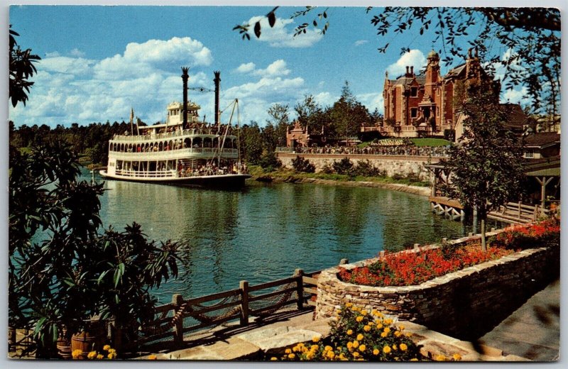 Vtg Walt Disney World Cruising the Rivers of America Admiral Joe Fowler Postcard
