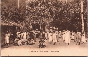 Gabon Girls School of Lambaréné Vintage Postcard 09.10
