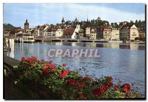 Modern Postcard Luzern Lucerne