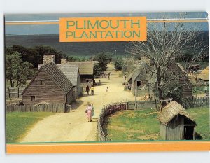 Postcard Plimouth Plantation Plymouth Massachusetts USA