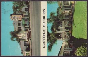 Monticello Motor Inn,St Petersburg,FL Postcard BIN