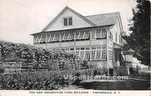 New Recreation Farm Building - Fosterdale, New York NY Postcard