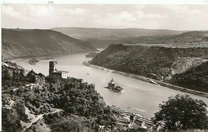 Germany Postcard - Kaub am Rhein - Blick auf Burg Gutenfels mit der Pfaiz  A5508