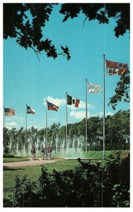 Vintage TX Six Flags over Texas Postcard Souvenir Star Mall Dancing Waters