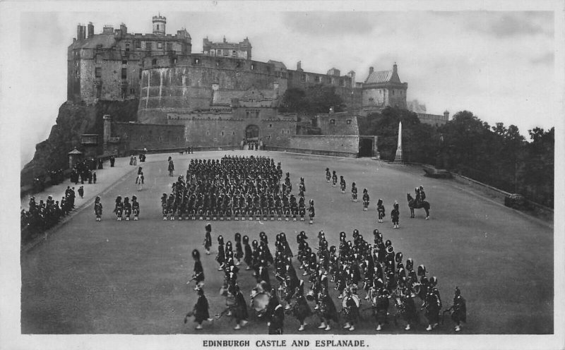 Edinburgh Castle and Esplanade RPPC