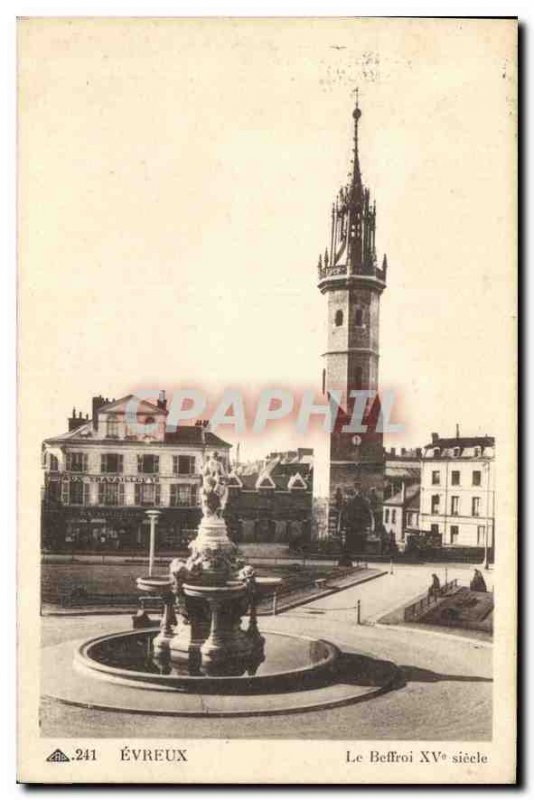 Old Postcard Evreux The Belfry century XV