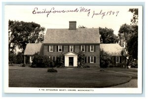 1949 The Antiquarian Society Concord Massachusetts MA RPPC Photo Postcard 
