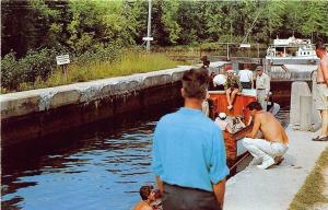 Naples ME Songo Locks Boats Cumberland - Oxford Canal Route Postcard