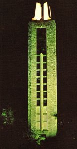 The Campanile At Night University of Kansas Lawrence KS Standard View Postcard 