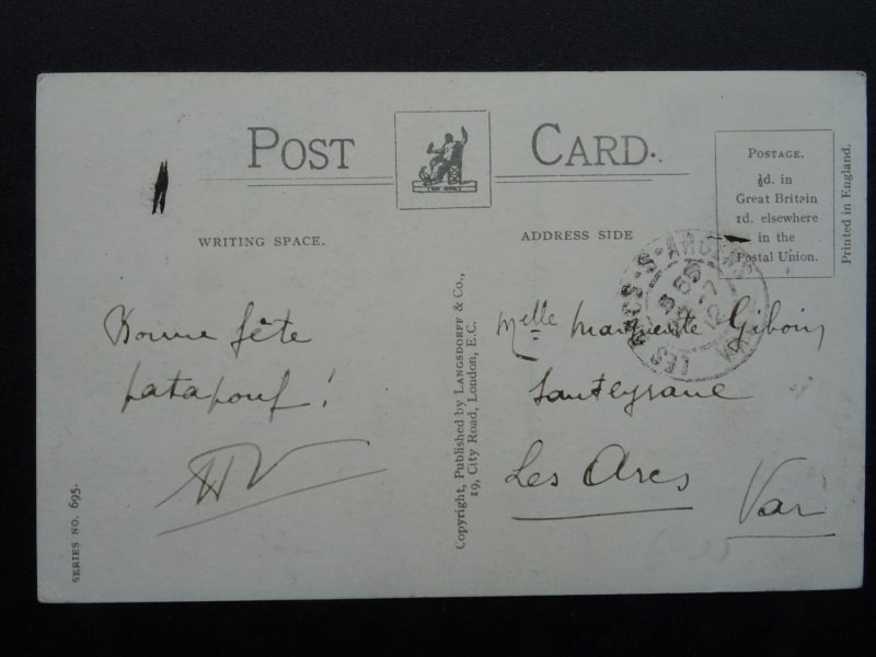 Ladies Tennis Theme DEUCE c1907 Postcard E.P. Kinsella - Series 695