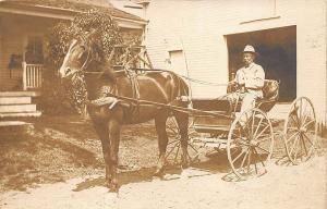 Elmwood ME R.F.D. Mail Delivery Wagon Oquossoc RPO MESSAGE RPPC (2) Postcards