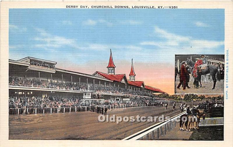  Louisville, Kentucky, KY, USA Horse Racing Postcard Derby Day, Churchill Downs