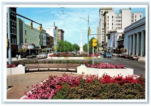 1988 Broad Street With Confederate Monument Augusta Georgia GA Vintage Postcard