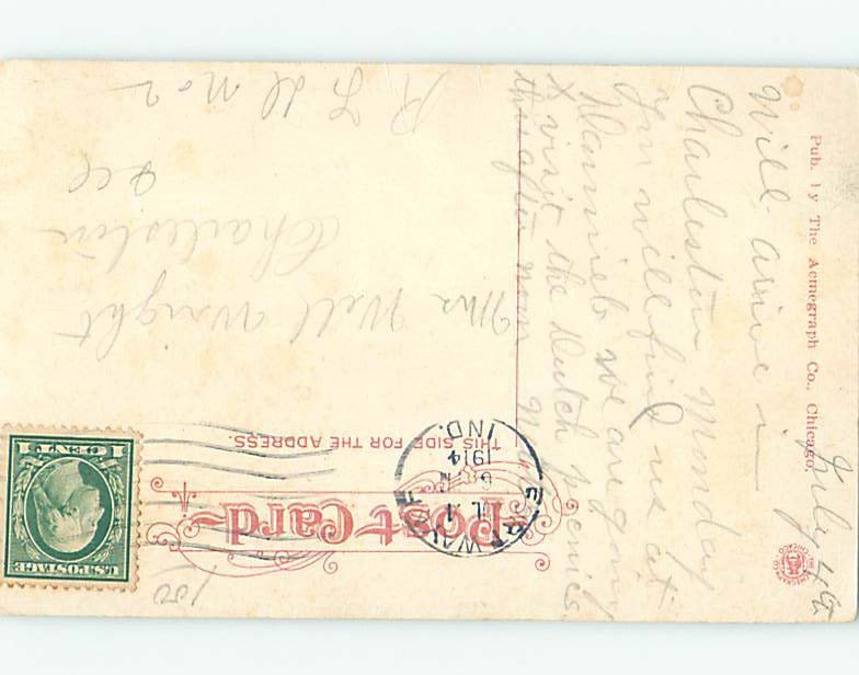 Divided-back LOVERS LANE Fort Wayne Indiana IN AD8403