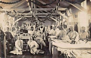 NURNBERG GERMANY-WW1 HOSPITAL-WOUNDED SOLDIERS~1918 FELDPOST PHOTO POSTCARD