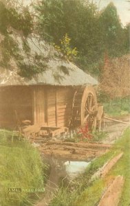 Japan Nikko Water Mill Hand colored C-1910 postcard 22-930