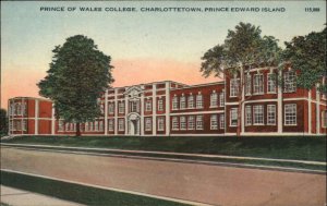 Charlottetown Prince Edward Island PEI Prince of Wales College Vintage Postcard