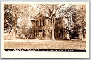 K38/ Olmsted Falls Ohio RPPC Postcard c1950s Masonic Temple  518