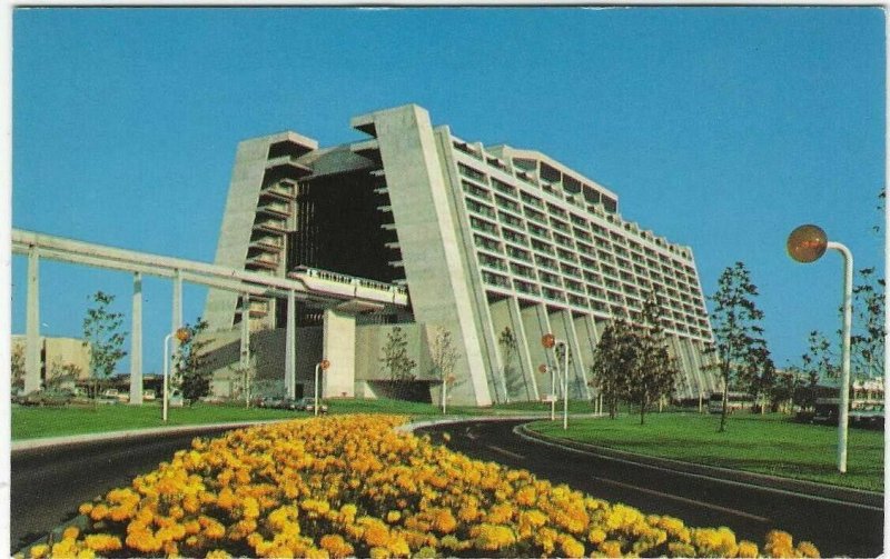 VTG postcard, Contemporary Resort, Walt Disney World, Florida