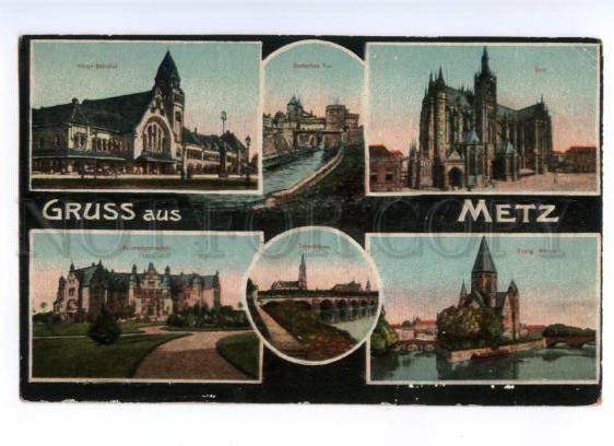 173335 FRANCE GRUSS aus METZ Vintage military post RPPC