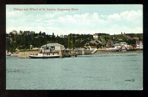 d565 - Village & Wharf of ST ANNE'S Quebec 1910s Postcard