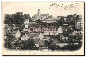 Old Postcard Cliff Elie Mill and Church of Saint Gervais