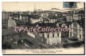 Postcard Old Paris XIV Hopital St Joseph Rue Didot