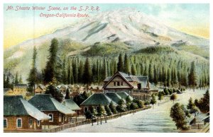 California   Mt.Shasta , Winter , S.P.R.R. OR-CA route
