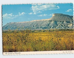 Postcard Mt. Garfield and Bookcliffs Colorado USA