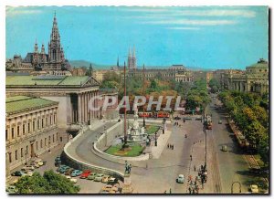 Old Postcard The Vienna Ringstrase with the Parlament and the Hotel de Ville