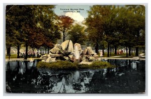 Military Park Fountain Indianapolis Indiana IN DB Postcard Y4