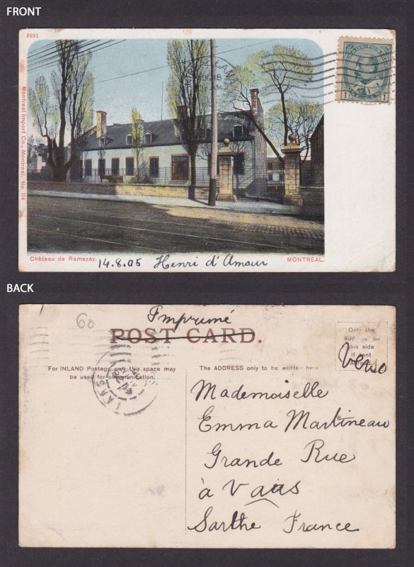 Postcard, CANADA, Montreal, Chateau de Ramezay