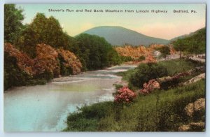 Bedford Pennsylvania Postcard Shover Run Red Bank Mountain Lincoln Highway c1940