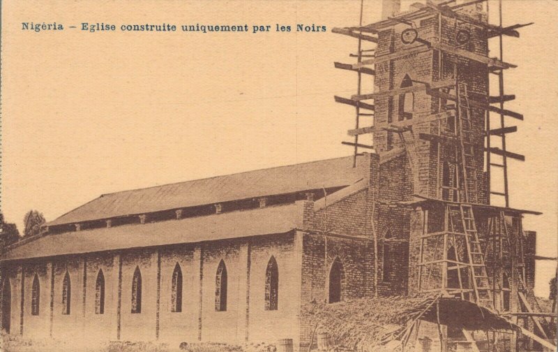 Nigeria Eglise Construite Uniquement Par Les Noirs Church Vintage Postcard 06.39