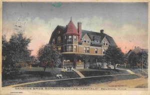 Belding Bros Boarding House Ashfield Michigan Hand Colored 1907 postcard