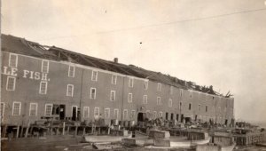 RPPC Real Photo Postcard - Sandusky, Ohio 1924 Tornado - Lay Brothers Fish Co.